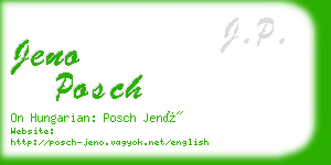 jeno posch business card